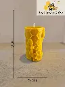 Świeczka z wosku pszczelego "Plaster Miodu z Kwiatem"