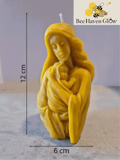 Świeczka z wosku pszczelego "Madonna z Dzieciątkiem"