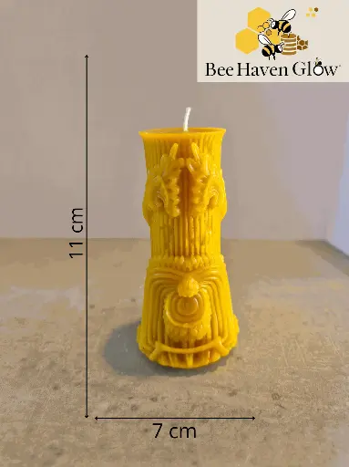 Świeczka z wosku pszczelego "Barokowa Wstęga"