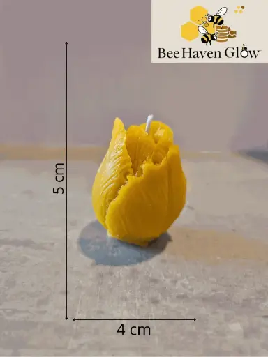 Świeczka z wosku pszczelego "Tulipanowa Elegancja"