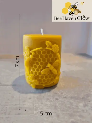 Świeczka z wosku pszczelego "Plaster Miodu"